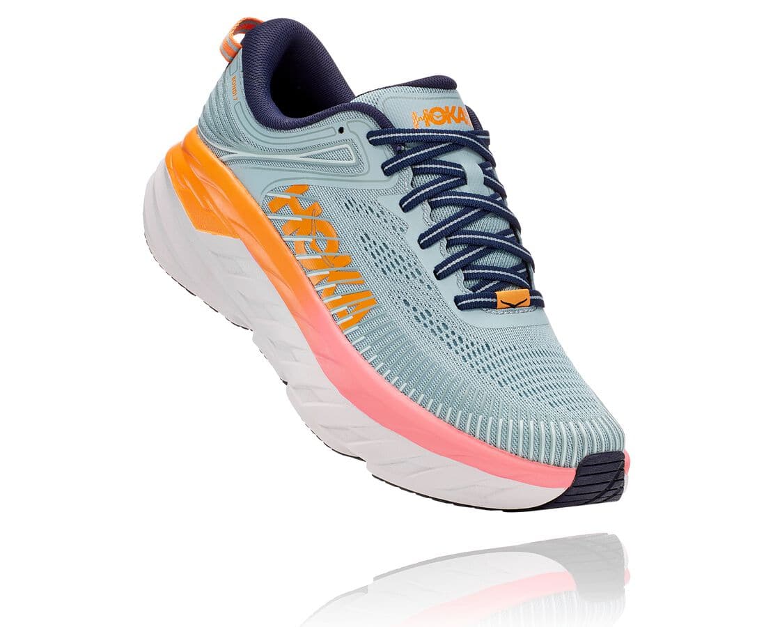 Hoka One One Bondi 7 Női Gyalogló Cipő Kék / Fekete [KPBGC-7634]